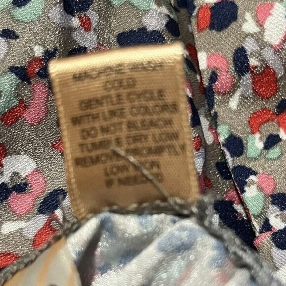 Eyeshadow Sleeveless Tank Top Blouse Womens Large Tan Pink Back Zipper - Picture 8 of 8